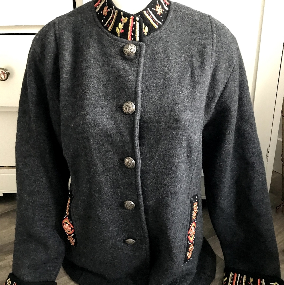 Icelandic Design Women's Large Wool Gray Sweater